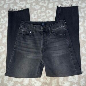 GAP CHEEKY STRAIGHT JEANS (BLACK WASH) — 26R